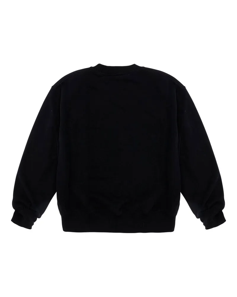 Chloé Logo-Embroidered Flamingo Sweatshirt — Black Black