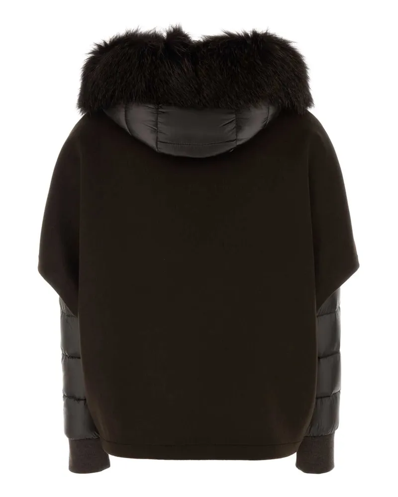 MOORER Women's Dark Brown Polyester Pegaso Down Jacket Cioccolato Piumini Black