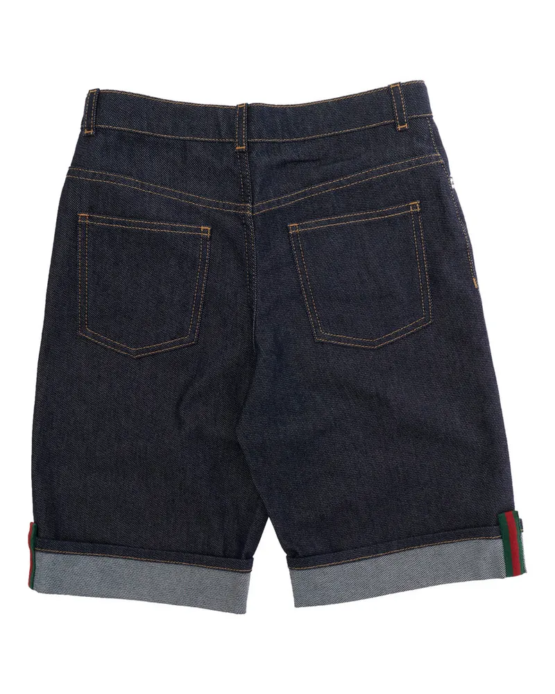 Gucci Boys' Shorts Logo Blue Cotton Navy