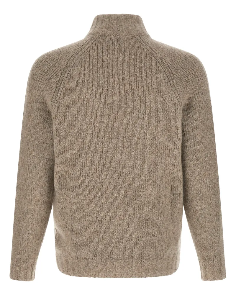 Brunello Cucinelli Cashmere-Silk Blend Cardigan — Beige Beige