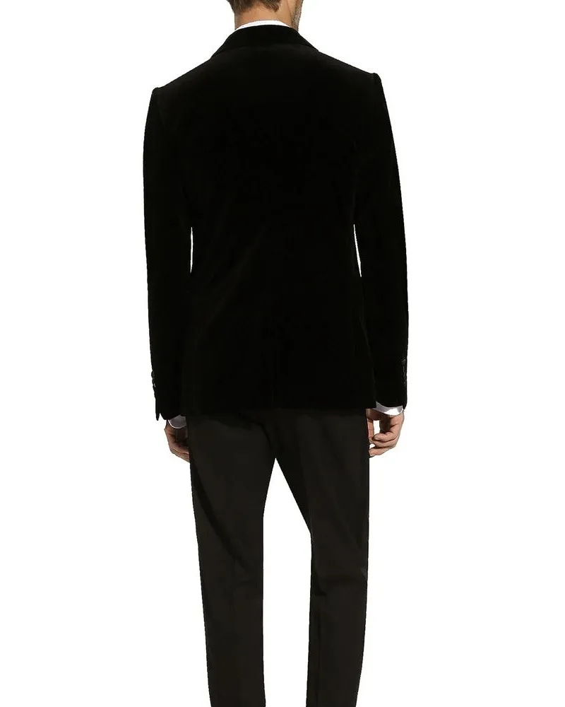 Dolce & Gabbana Men's Black Cotton Tuxedo Clothing Black