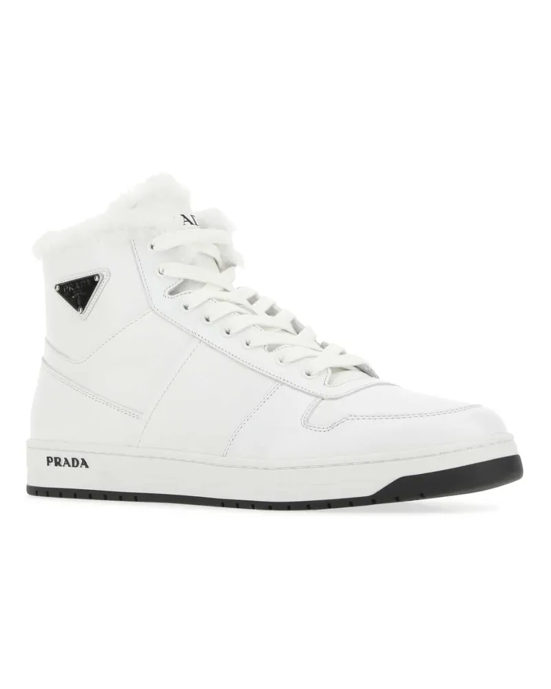 Prada Men's White Leather Sneakers F0009 White