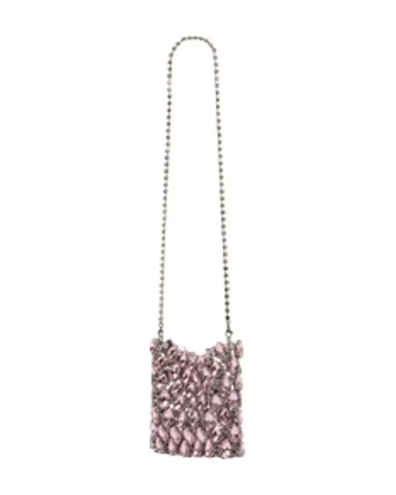 Self-Portrait Women's Crystal Crossbody Bag Pink Synthetic Pink