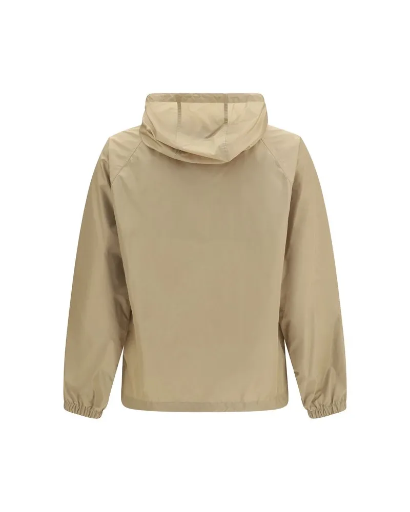 Burberry Men Beige Nylon Shell Jacket Clothing Beige
