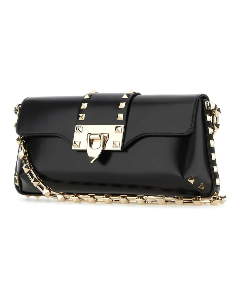Valentino Garavani Women's Black Leather Rockstud Shoulder Bag Nero Borse A Tracolla Black