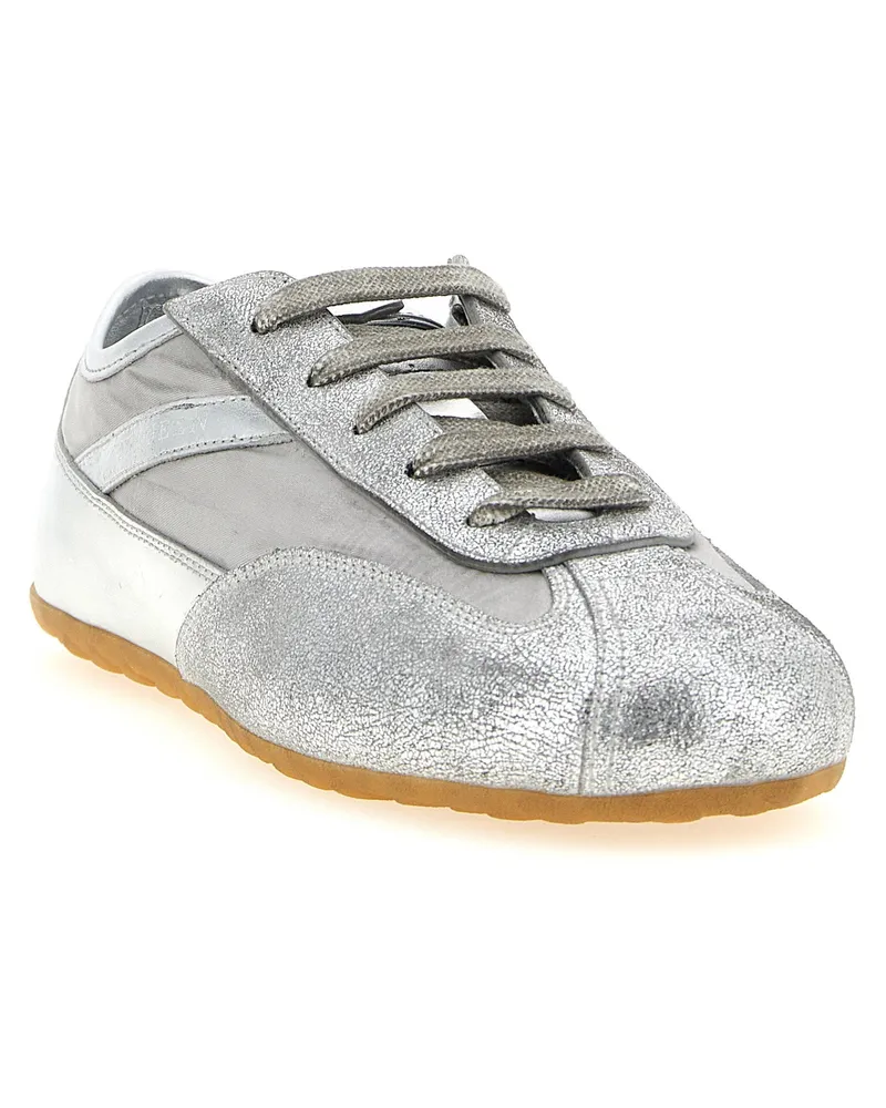 Alexander McQueen Boxe Basse Sneaker — Silver Silver