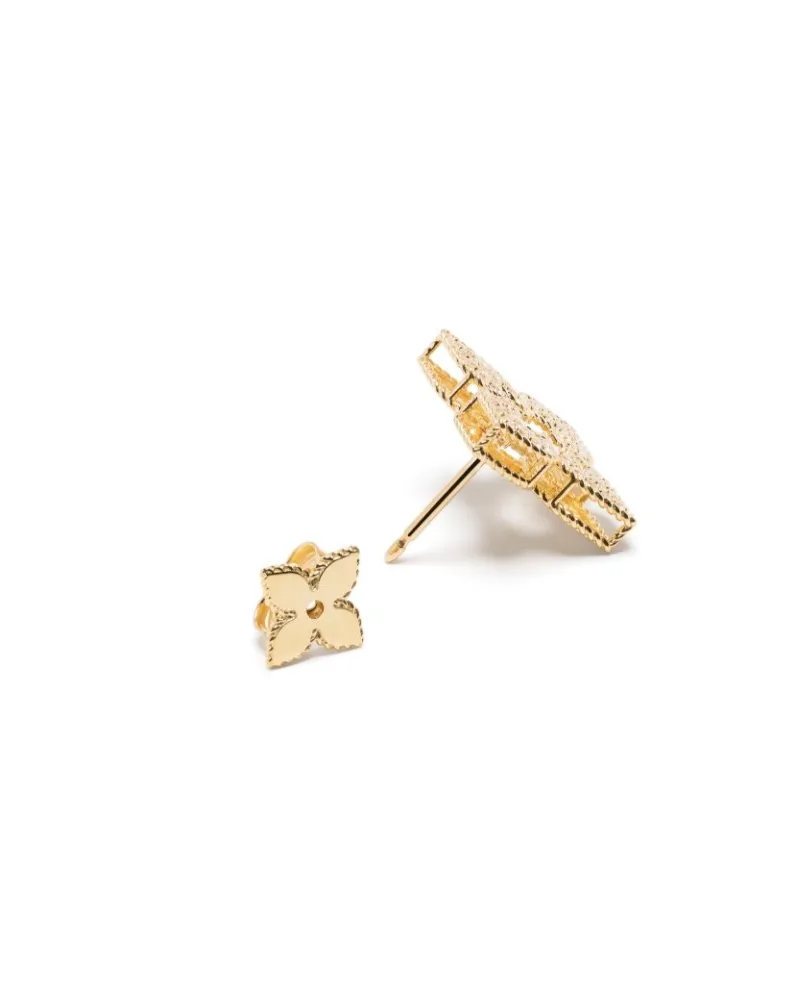 Roberto Coin Women's 18kt Yellow Gold Venetian Princess Diamond Stud Earring Continuty Gold
