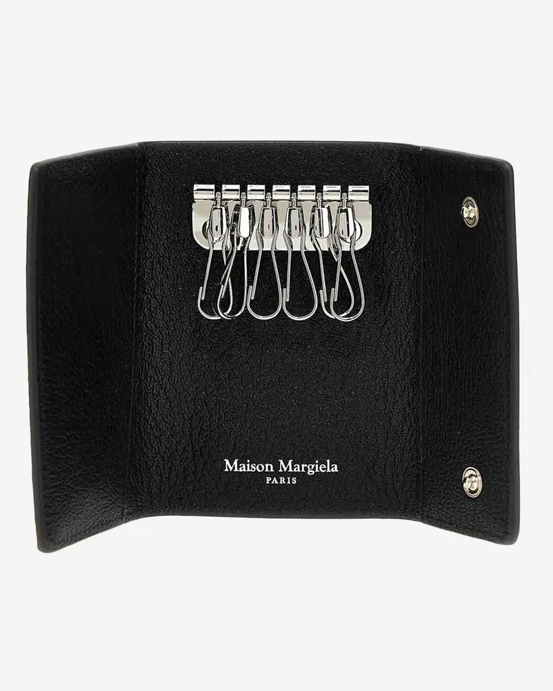 Maison Margiela Women's Leather Keyring Black Wallets & Purses Black
