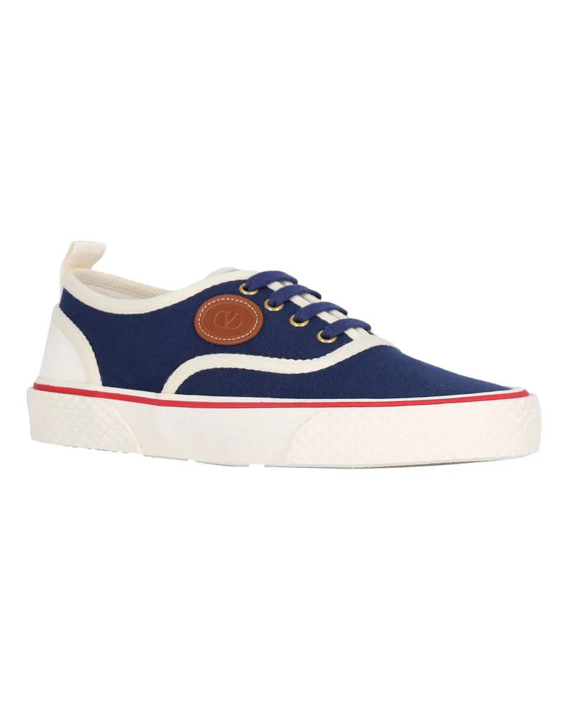 Valentino Garavani Men's Sneakers Blue Upper: Cotton Navy
