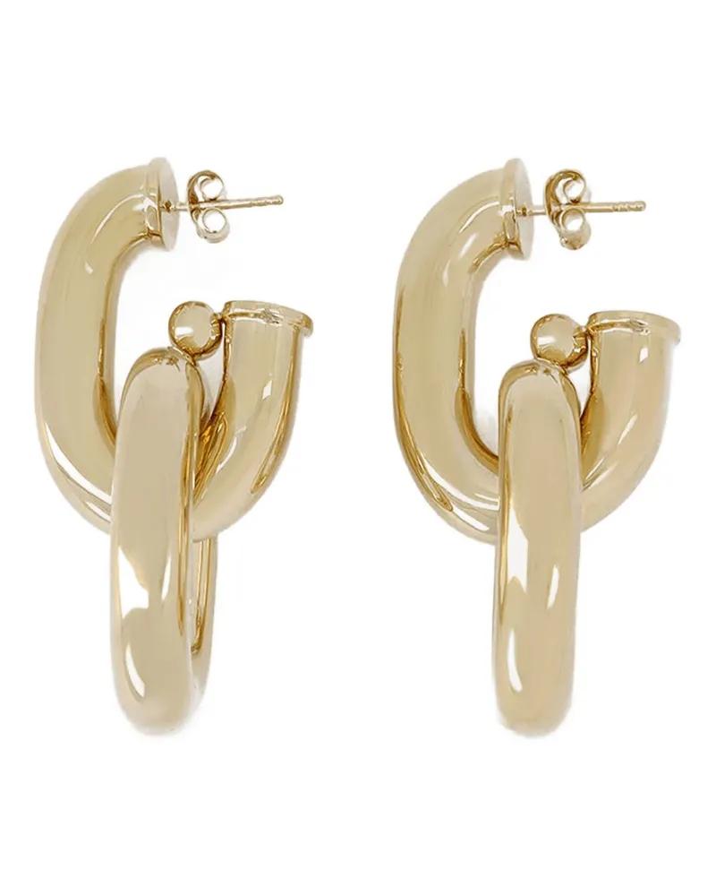 Paco Rabanne Women's Xl Link Hoops Earring Paco Gold Metal Jewelry-Watches Earrings Gold