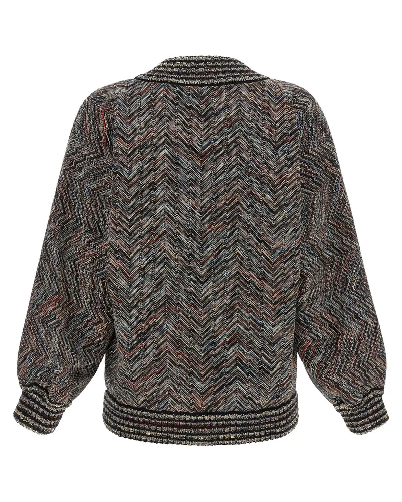 Missoni Chevron-Knit Wool Jacket — Multicolor Multicolor