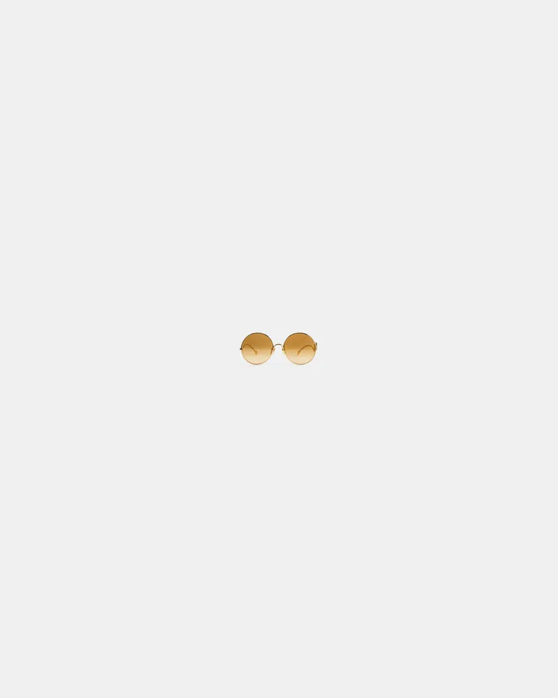 Chloé Women's Oversized Gold Round Sunglasses Gold