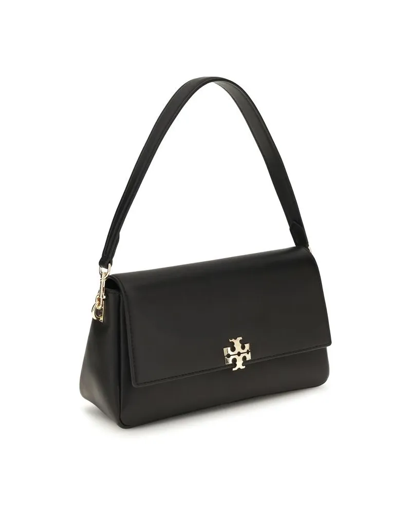 Tory Burch Women's Black Calf Leather Bos Taurus Shoulder Bag Black