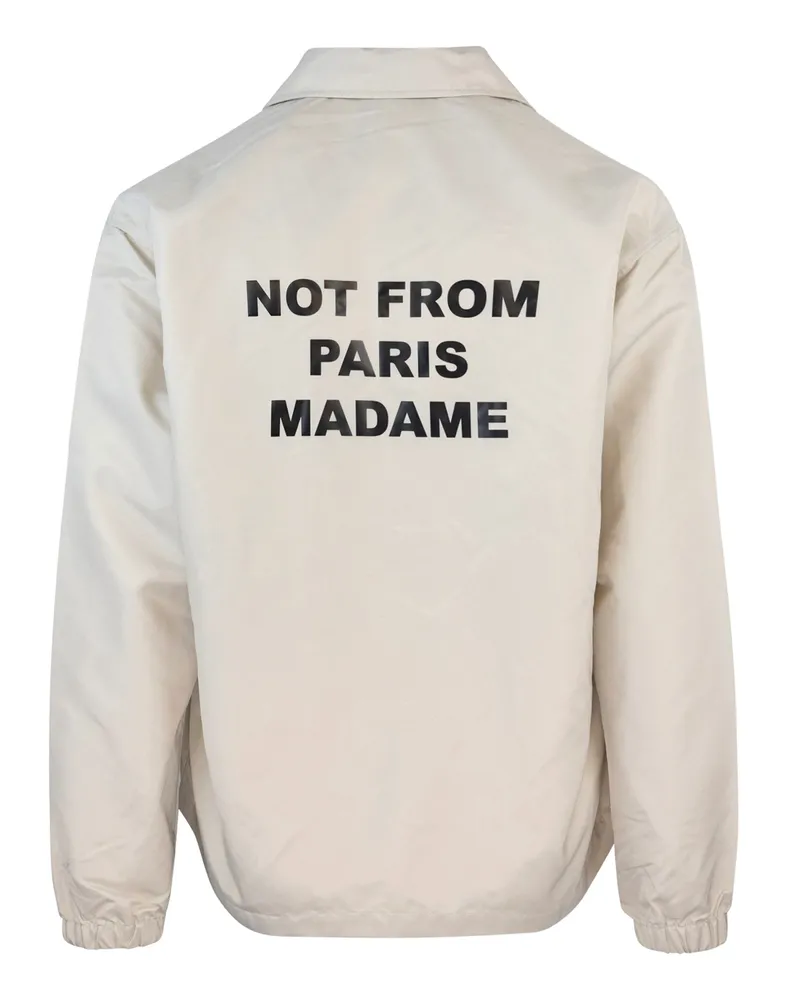 Drôle de Monsieur Men Jacket Slogan Mastic Main Fabric: Nylon Beige