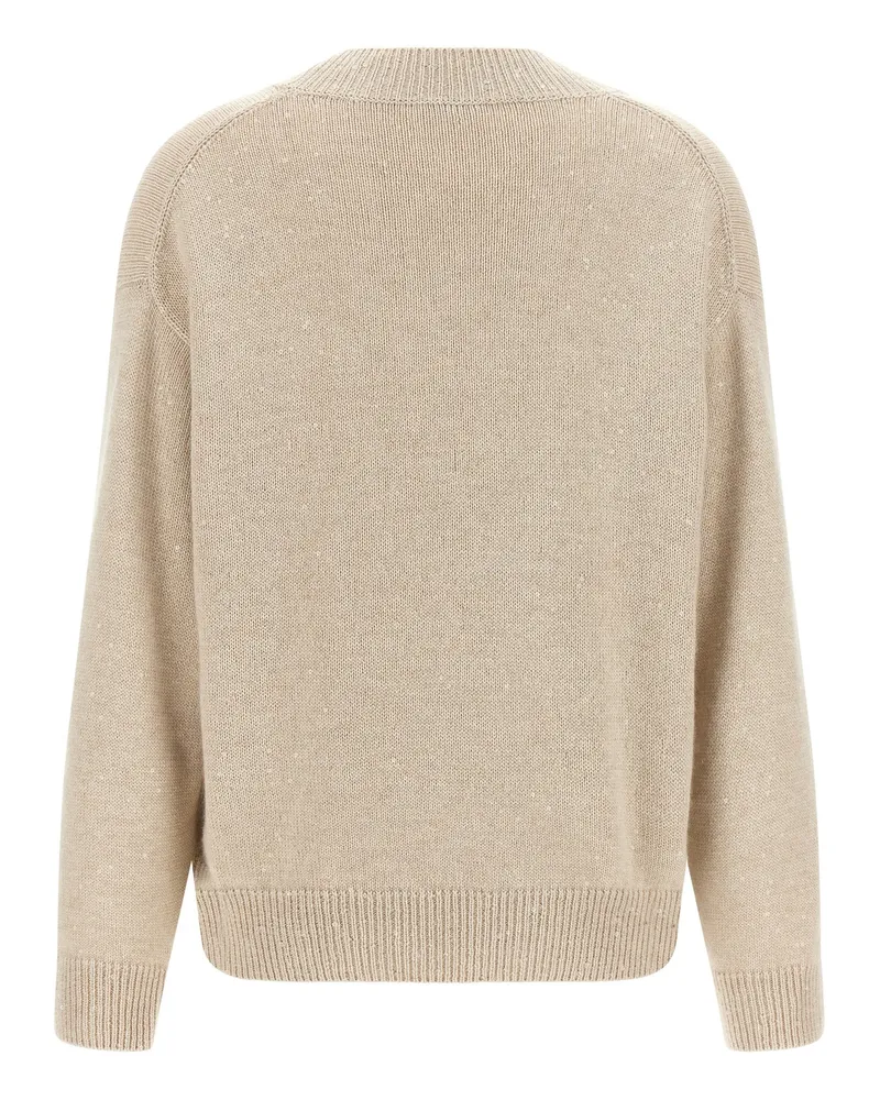 Brunello Cucinelli Diamante Sweater — Beige Beige