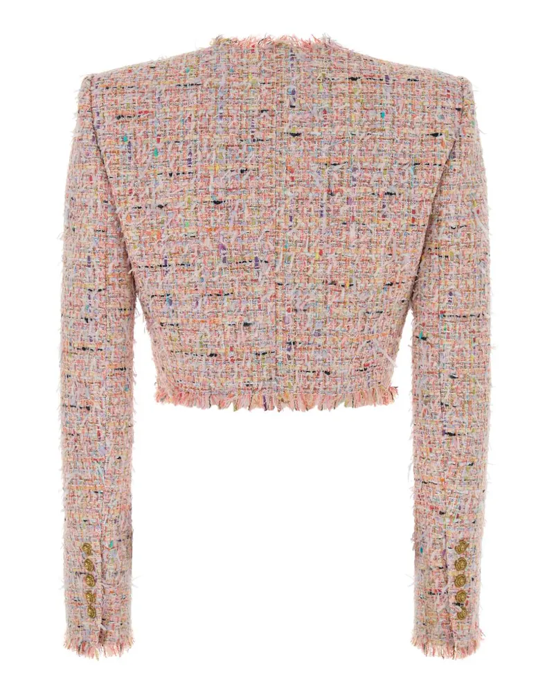 Balmain Women's Multicolor Tweed Blazer Multicolore Giacche E Gilet Jacket Multicolor