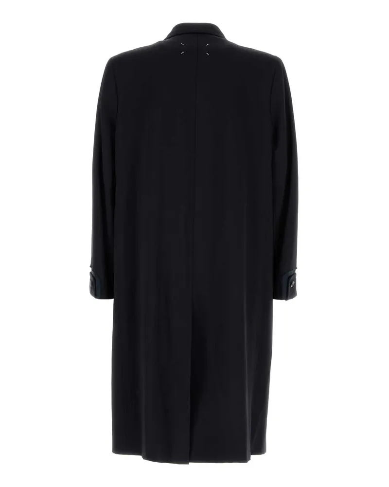Maison Margiela Men's Midnight Blue Wool Coat Navy Exterior: Cappotti Navy