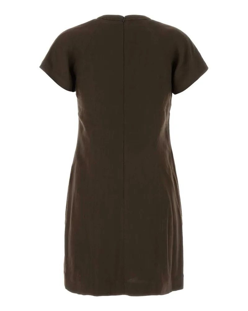 Brunello Cucinelli Women's Corto Dress Brown Viscose Linen Brown