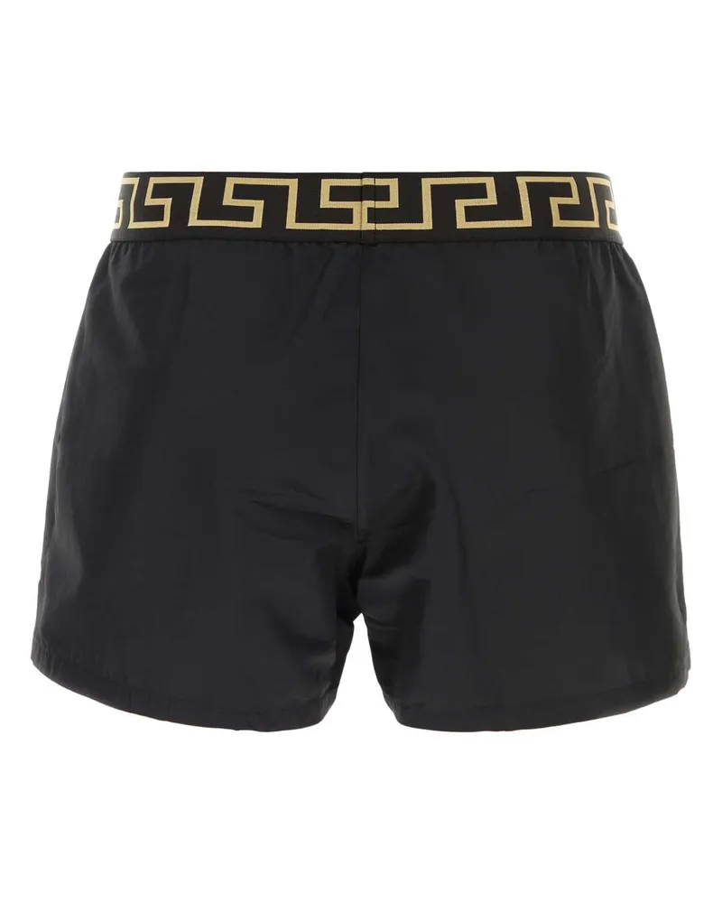 Versace Greek Key Trim Swim Shorts — Black Black