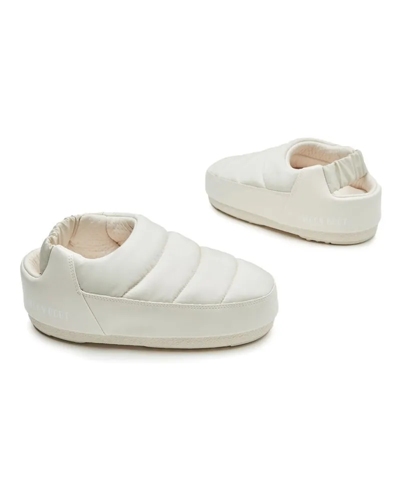 Moon Boot Men's Evolution Logo Mules Sandals White Shoes > Loafers White