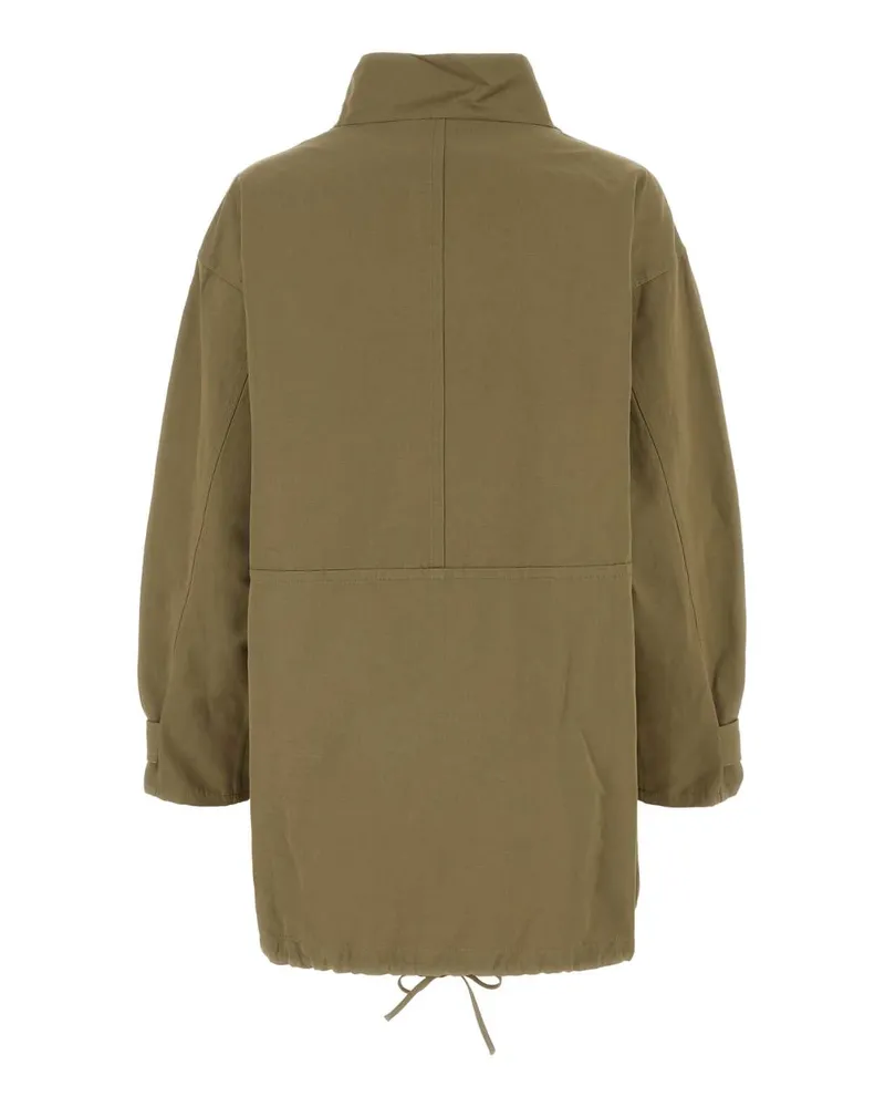 Prada Women's Army Green Cotton Blend Dress Militare Co Li Abiti Green