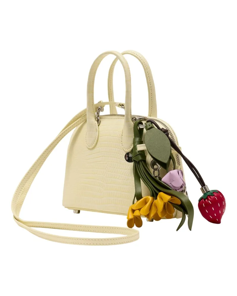 Self-Portrait Women's Lizard Toast Mini Bag - Self Portrait Leather Yellow Calfskin Handbags-Purses Yellow