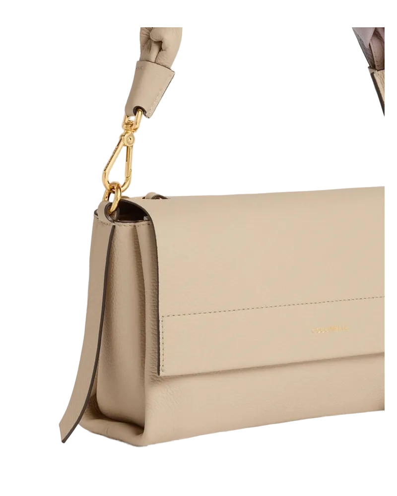 Coccinelle Women's Handbag Sand Shell-Seagrass Cowhide Bags - Handbags Shell/seagrass Beige