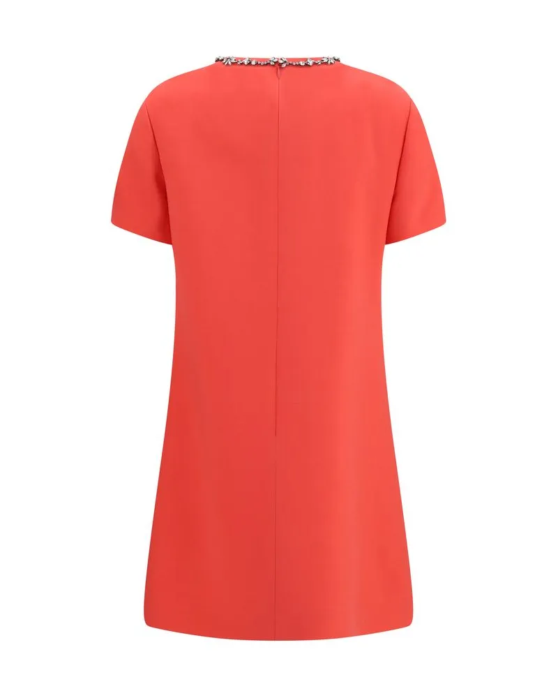 Valentino Garavani Women's Multicolor Wool Oves Aries Casual Dress Red