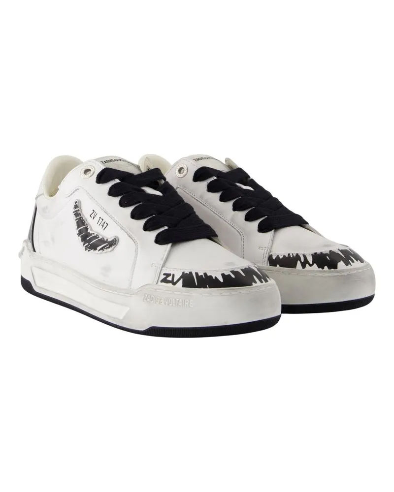 Zadig & Voltaire Women's Fly Wings Sneaker White Calfskin White