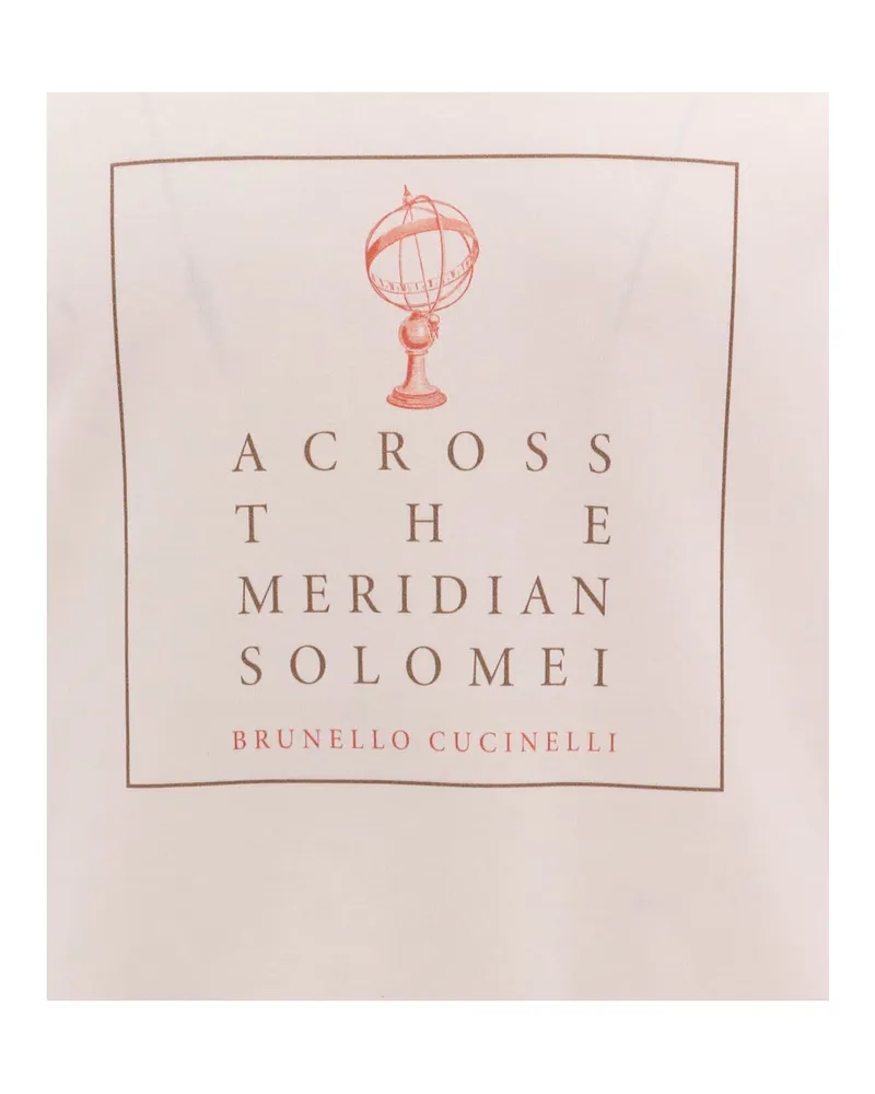 Brunello Cucinelli Graphic-Print Cotton T-Shirt — White White