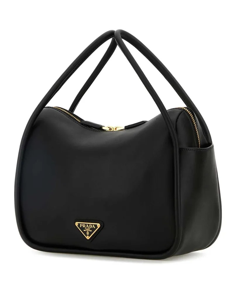 Prada Women's Black Leather Handbag Nero Borse A Mano Bag Black