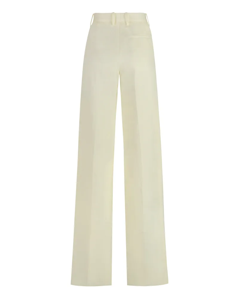 Bottega Veneta Women's Yellow Linen Trousers Viscose; Straight Yellow