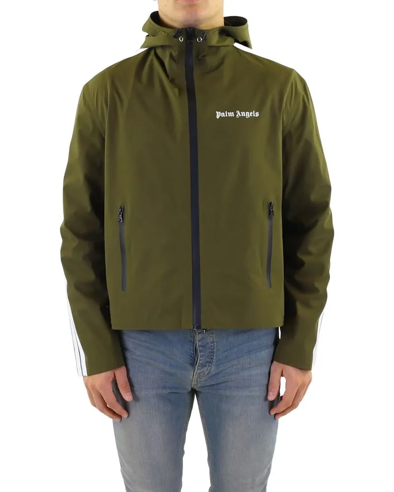 Palm Angels Men Bicolor Polyethylene Full-Length Jacket Clothing Olive