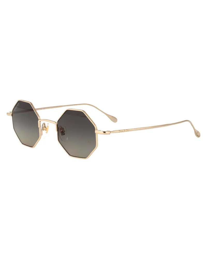 Gucci Unisex Sunglasses Gg1814s Gold-Grey Metal Gold-Gold-Grey Gold/gold/grey Gold