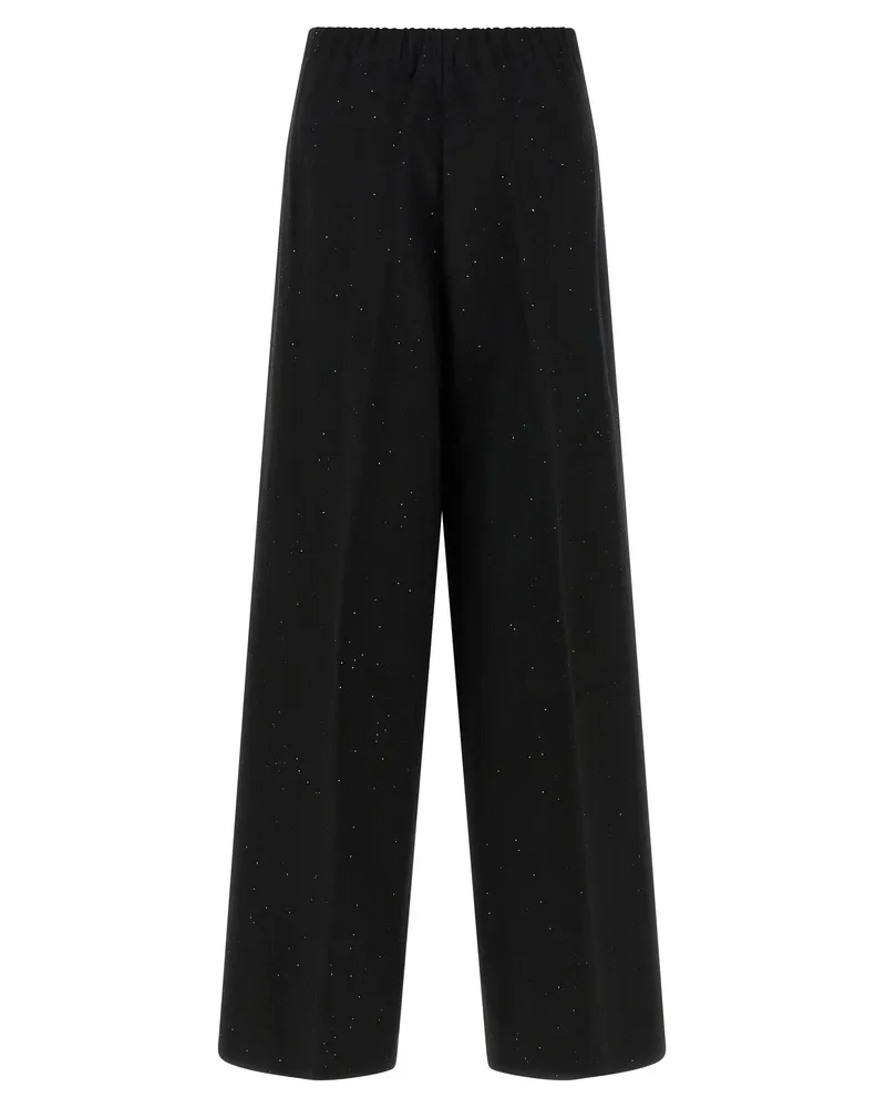 Herno Micro Sequin Trousers — Black Black