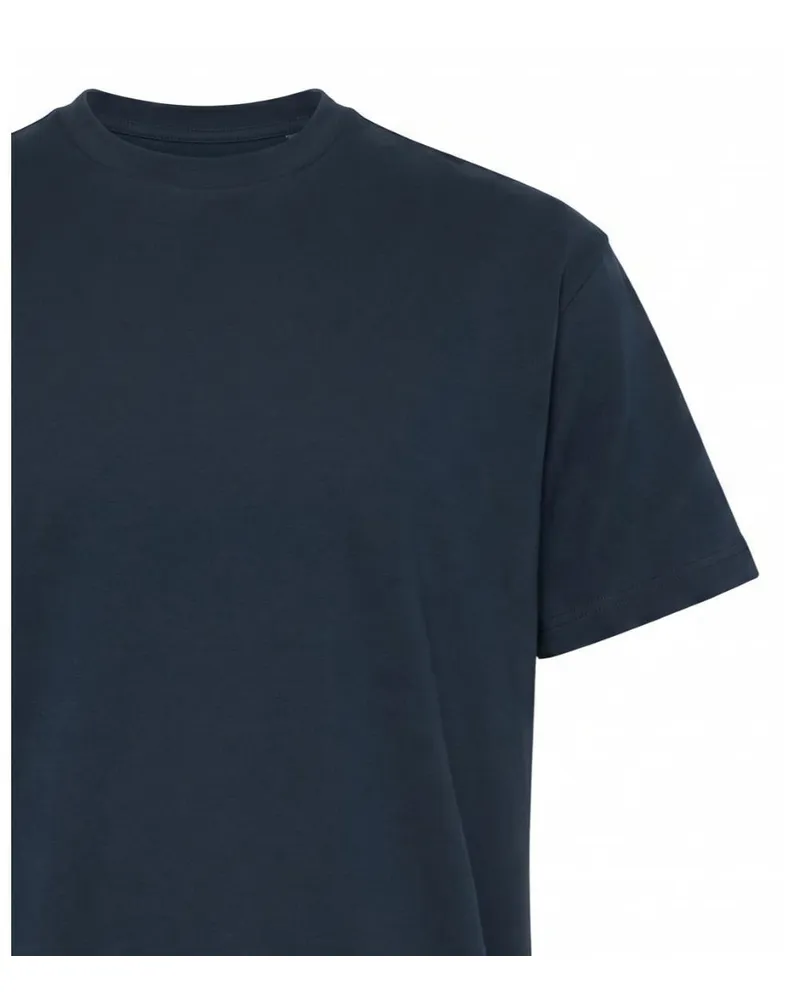 Low Brand Men Crewneck T-Shirt Navy Blue Cotton T-Shirts And Polos Navy