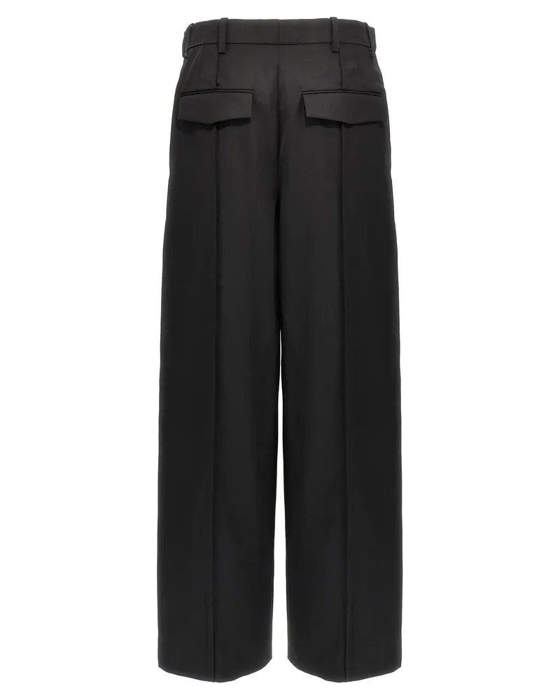 WARDROBE.NYC Women's Black Wool Casual Pants Black