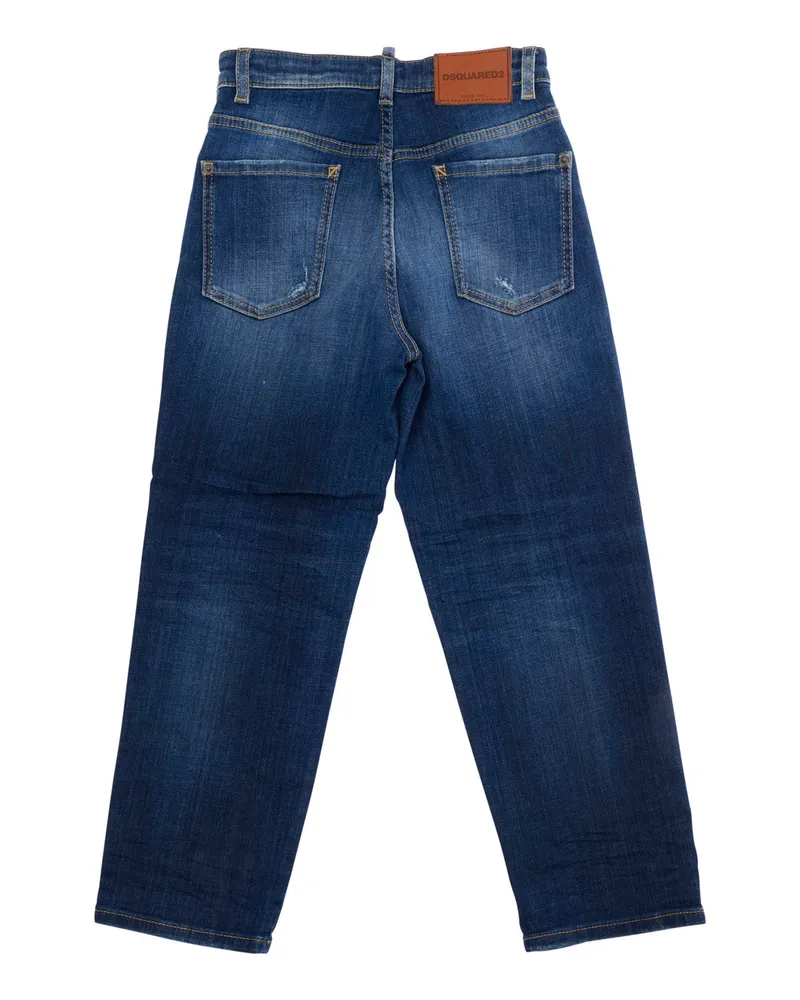 Dsquared2 Boys' Jeans Blue Denim Cotton Blue