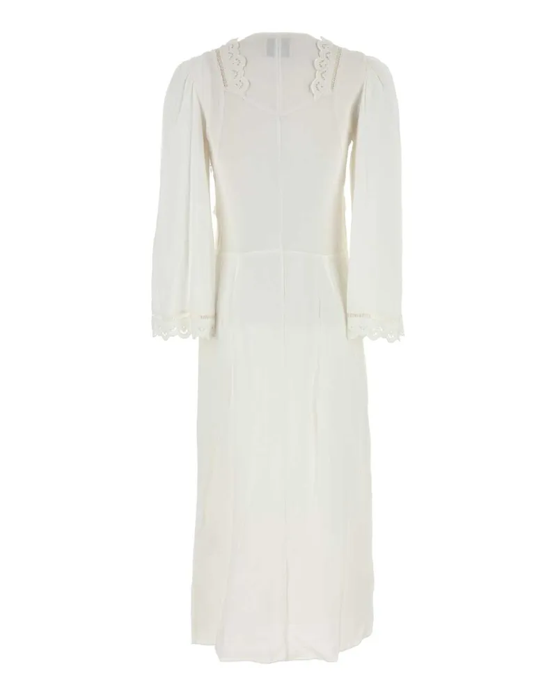Isabel Marant Women's White Crepe Faustina Dress Abiti White