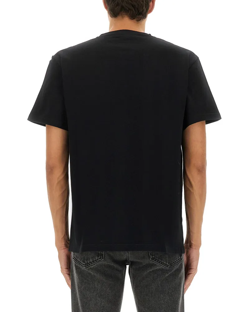 Alexander McQueen Logo Cotton T-Shirt — Black Black