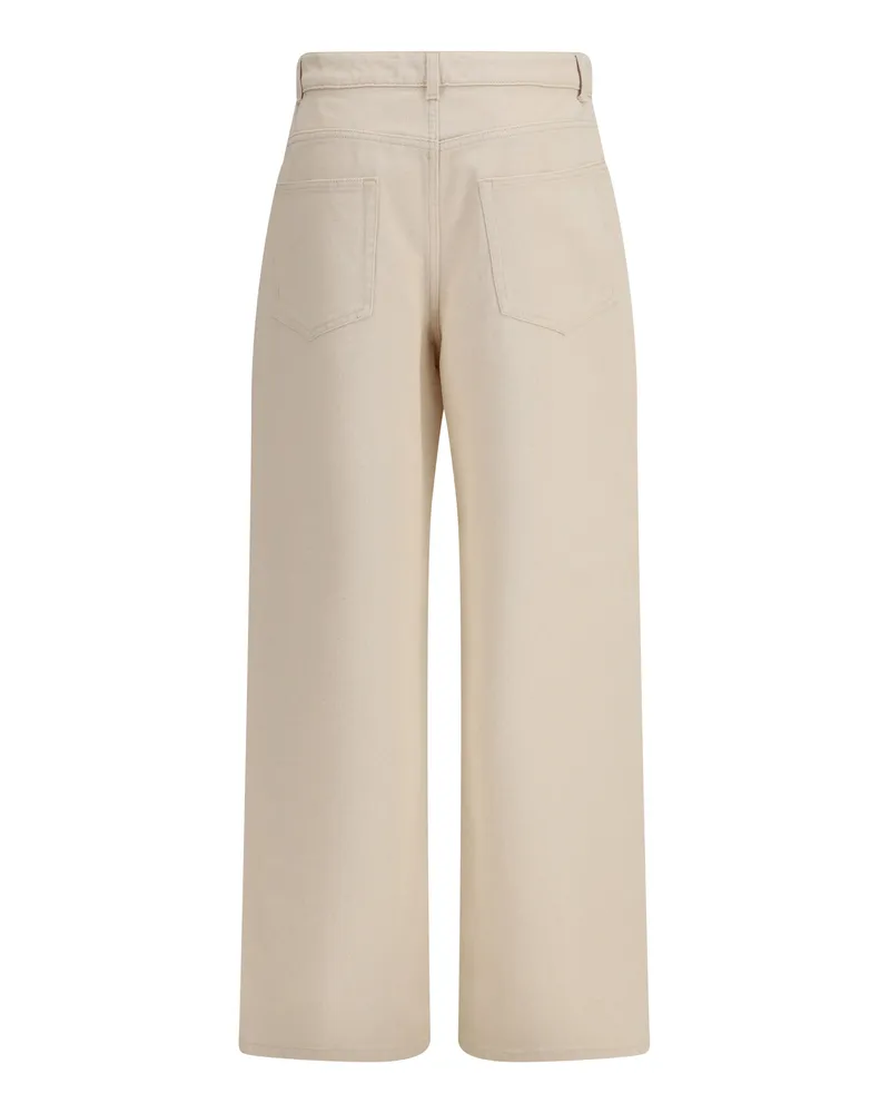 Róhe Women's Baggy Fit Jeans Ecru Cotton Beige
