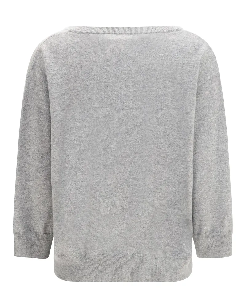 extreme cashmere Women's N°491 V-Neck Cashmere Sweater Goat Kashmir-Capra Hircus Kashmir/capra Gray