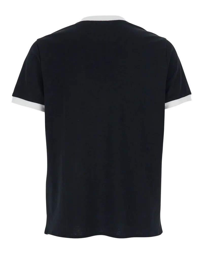 A.P.C. Men's Crew Neck T-Shirt Black Cotton-Linen T-Shirts And Polos Black