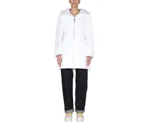 Hooded Polyurethane Raincoat — White