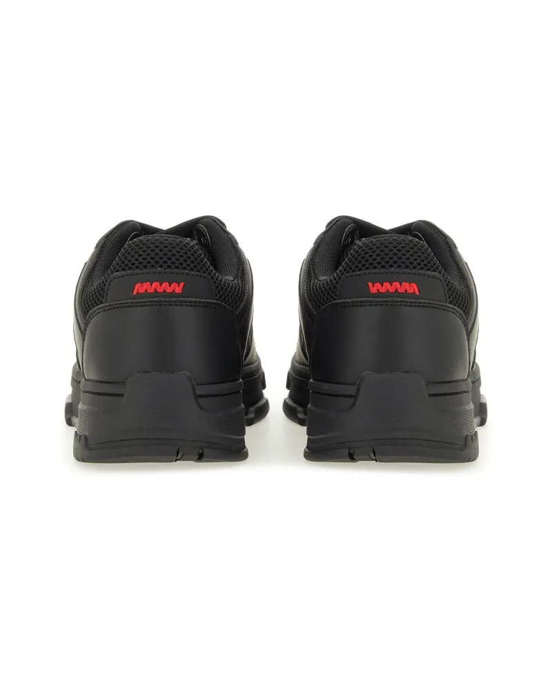 HUGO BOSS Mesh-Detailed Sneakers — Black Black