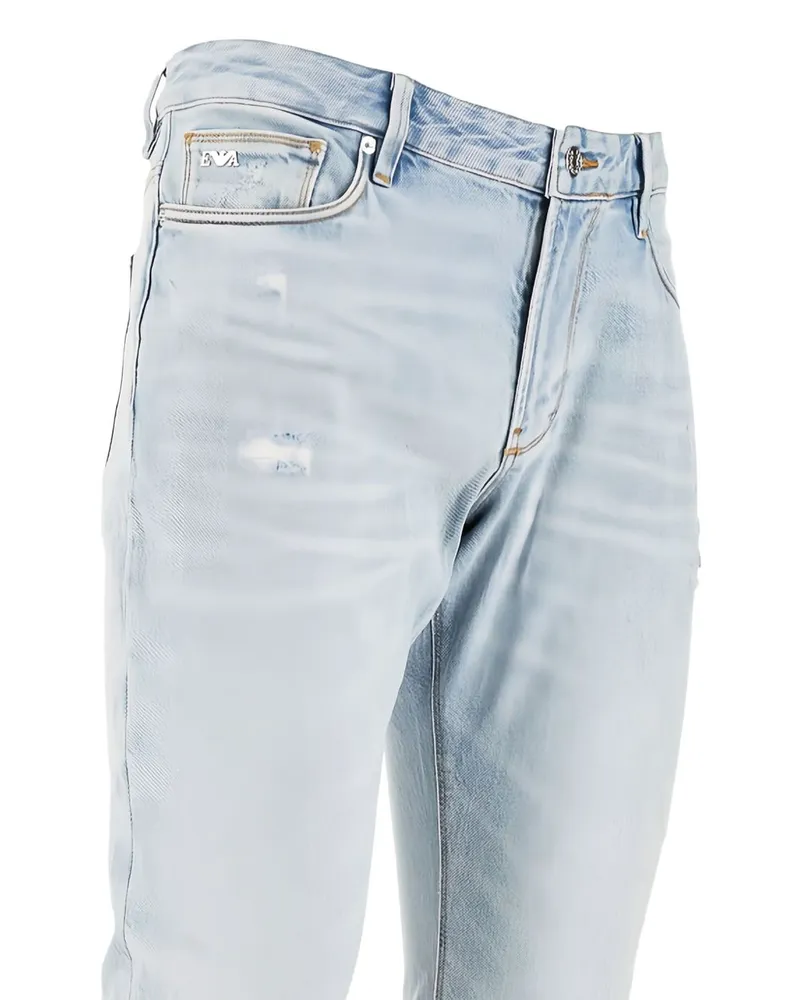 Emporio Armani Light Wash Slim-Fit Jeans — Light Blue Light