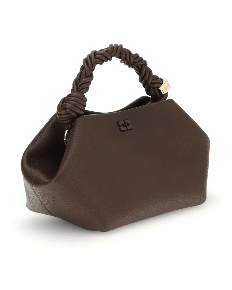 Ganni Bou Top Handle Bag — Brown Brown