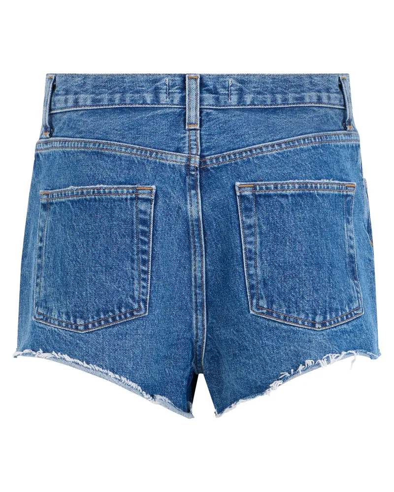 AGOLDE Women's Denim Shorts Enamour Cotton Blue