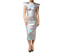 Iridescent Bodycon Dress — Silver