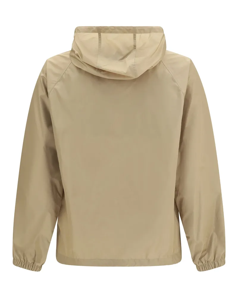 Burberry Men's Nylon Hooded Jacket Flax Beige